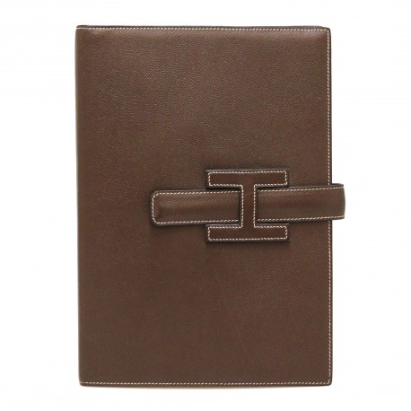 Couverture d'agenda HERMES GM marron