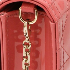 Pochette Lady Dior vernis rose