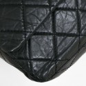 Maxi sac 2.55 CHANEL veau froissé noir