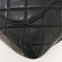 Maxi sac 2.55 CHANEL veau froissé noir