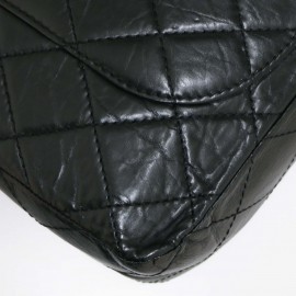 Maxi sac 2.55 CHANEL veau vieilli noir