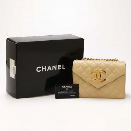 Sac CHANEL beige gros CC