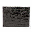 Porte cartes crocodile noir