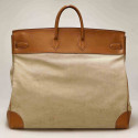 HAC 50 HERMES  toile et cuir