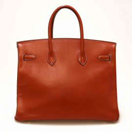 Birkin 35 HERMES cuir lisse brique