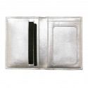 Porte cartes  CHANEL cuir bleu argent