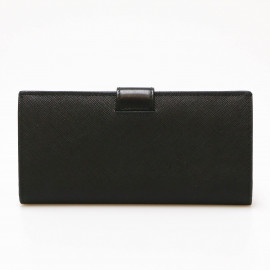 Portefeuille PRADA cuir Saffiano noir 