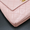 sac rose CHANEL cuir d'agneau