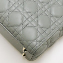 Sac Lady Dior Large CHRISTIAN DIOR cuir gris GM