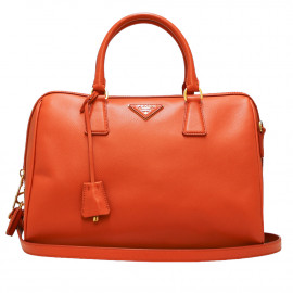 Sac Prada cuir orange