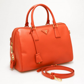 Sac Prada cuir orange