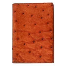 Porte agenda HERMES autruche cognac