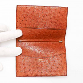 Porte agenda HERMES autruche cognac