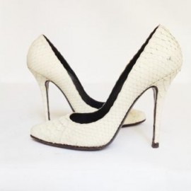 Escarpins en python blanc BALMAIN T38,5