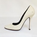 Escarpins en python blanc BALMAIN T38,5