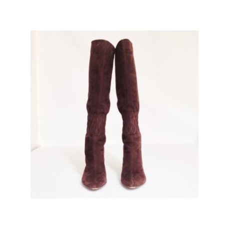 Bottes SERGIO ROSSI T 39.5 Daim marron