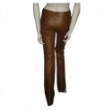 Pantalon cuir marron GUCCI