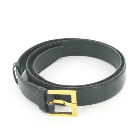 Ceinture croco noir MORABITO