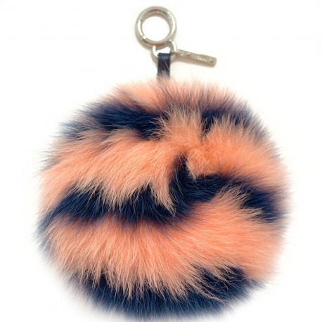 Charm FENDI pompon bicolore rose et bleu