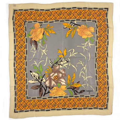 Foulard Torrente jaune a fleurs